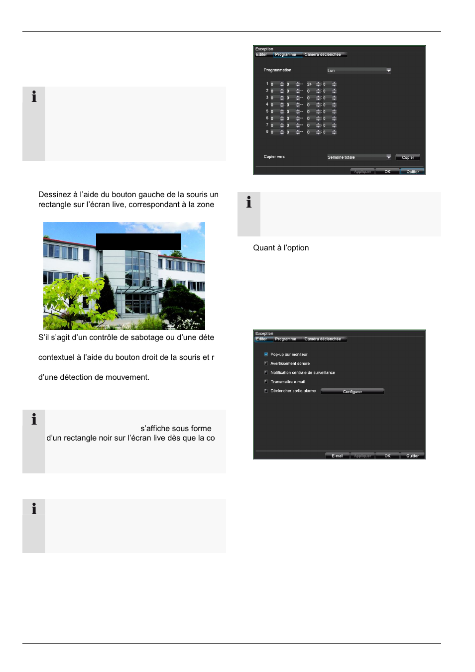 Configuration de zones, Zones : programme et notification, Menu appareil | ABUS TVVR20001 User Manual | Page 161 / 313