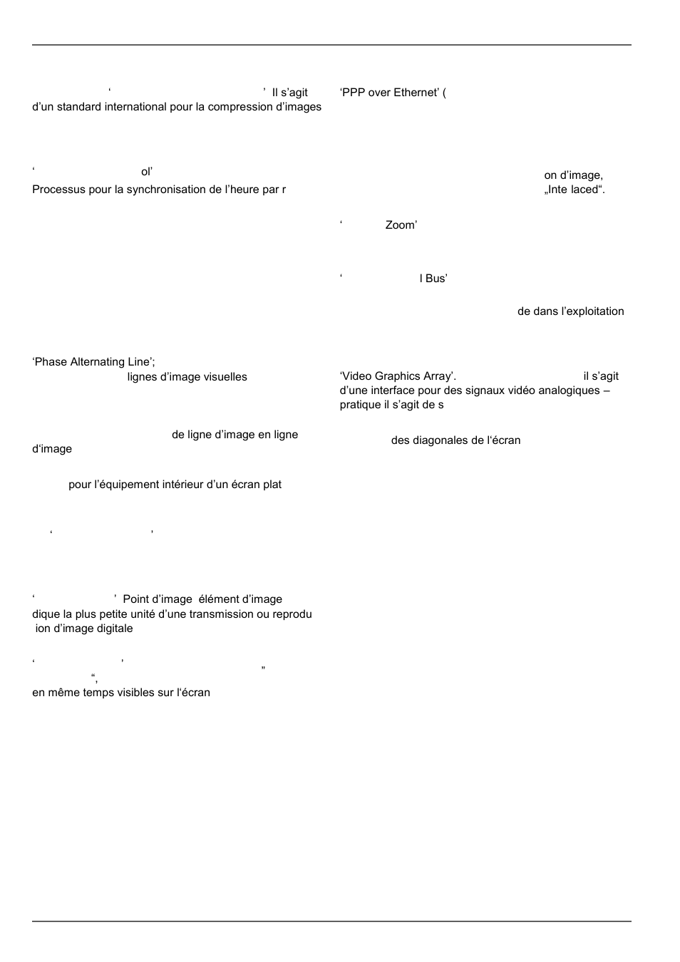 Glossaire | ABUS TVVR20001 User Manual | Page 183 / 313
