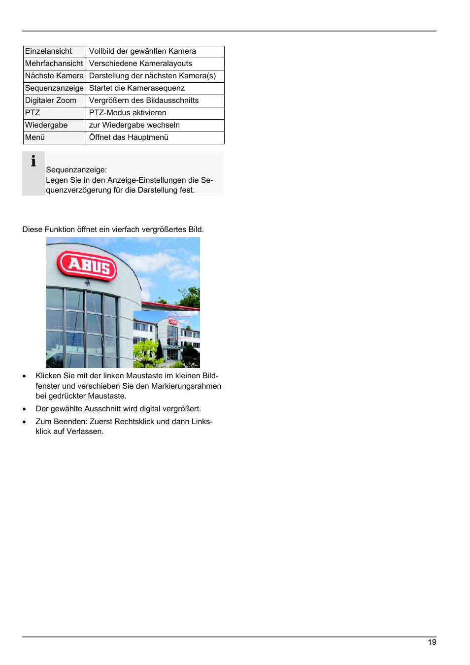 Digitaler zoom | ABUS TVVR20001 User Manual | Page 19 / 313