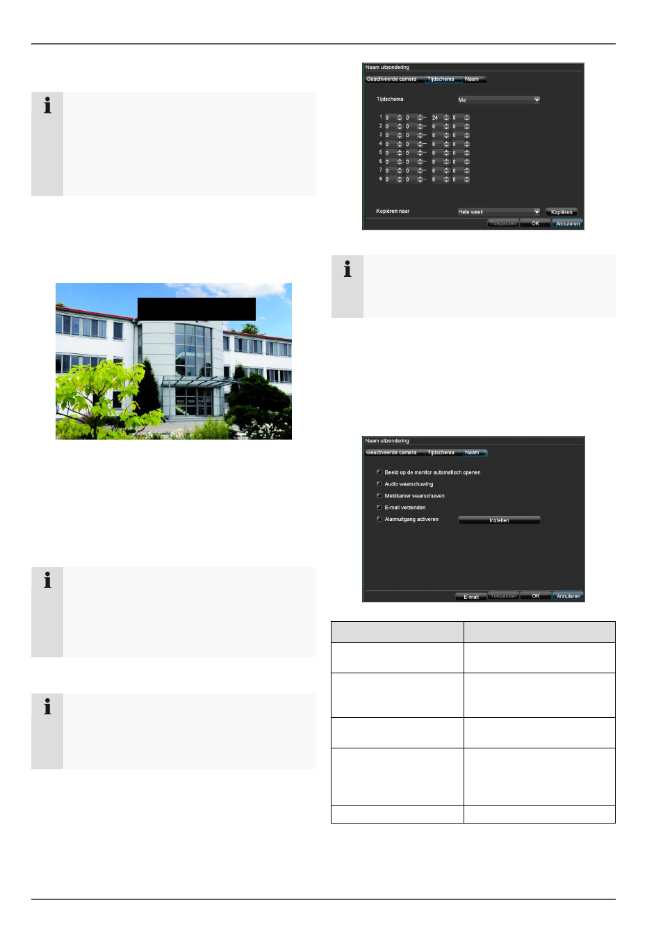Zones instellen, Zone: tijdschema en meldingen, Hoofdmenu | ABUS TVVR20001 User Manual | Page 223 / 313