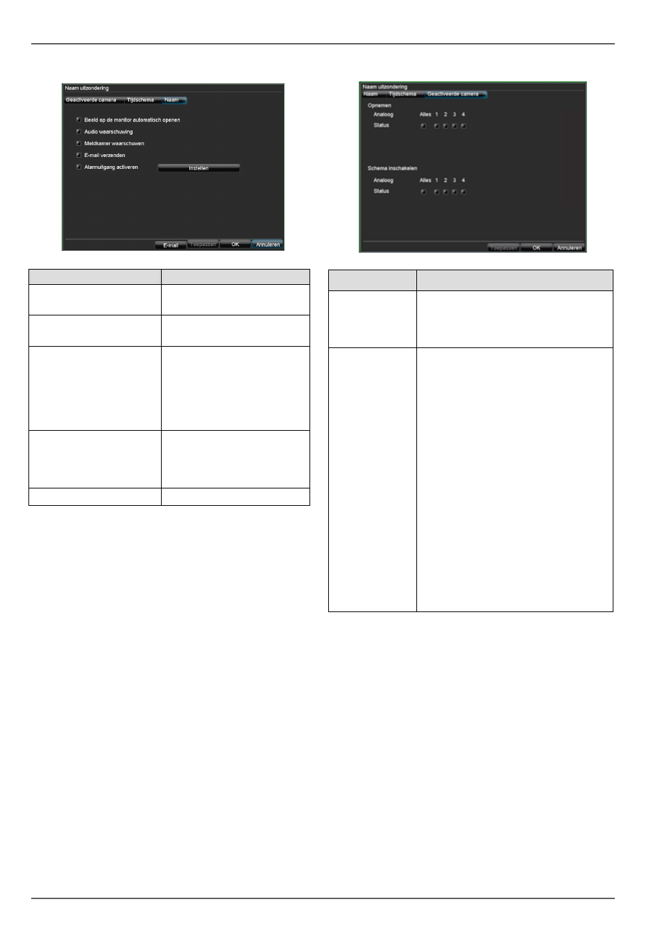 Alarminstellingen | ABUS TVVR20001 User Manual | Page 236 / 313