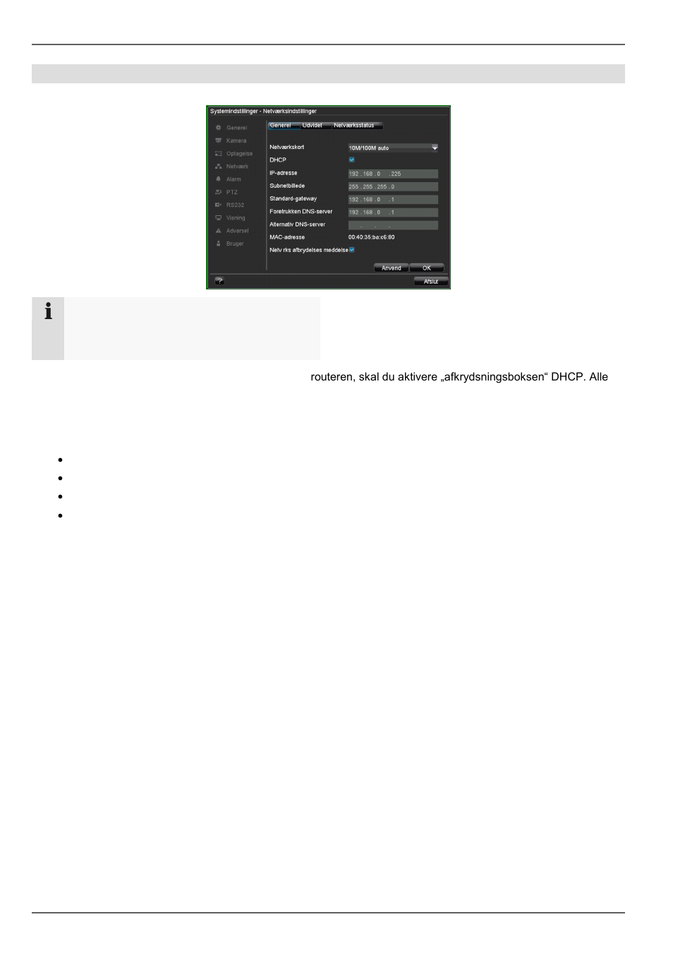 Indstillingsassistent, Netværksindstillinger | ABUS TVVR20001 User Manual | Page 266 / 313