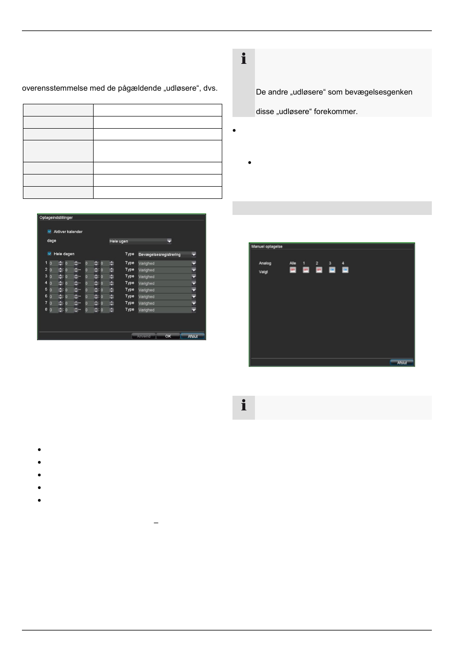 Optagelse, Manuel optagelse | ABUS TVVR20001 User Manual | Page 271 / 313
