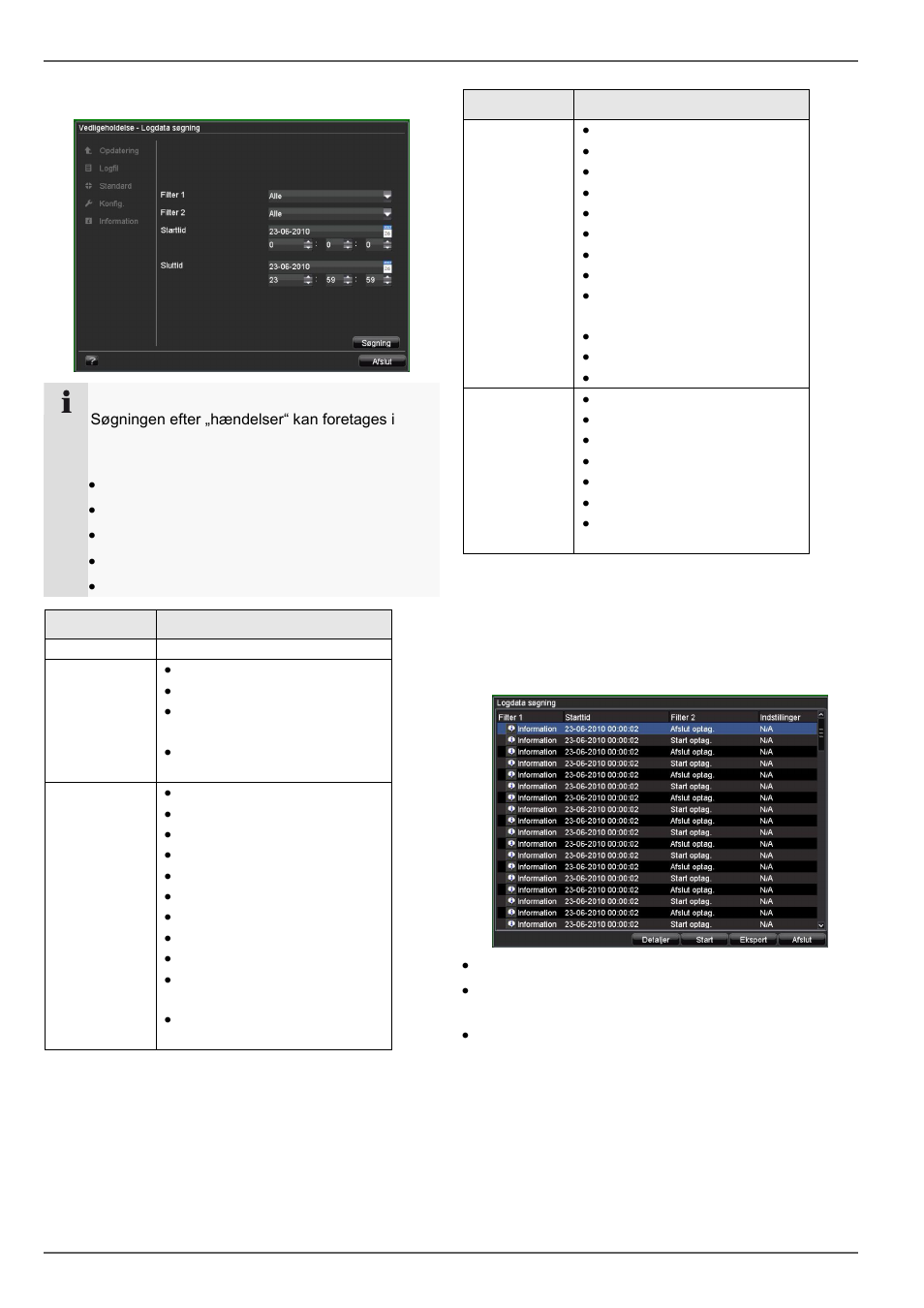 Gennemsøgning af logfil, Apparatmenu | ABUS TVVR20001 User Manual | Page 294 / 313