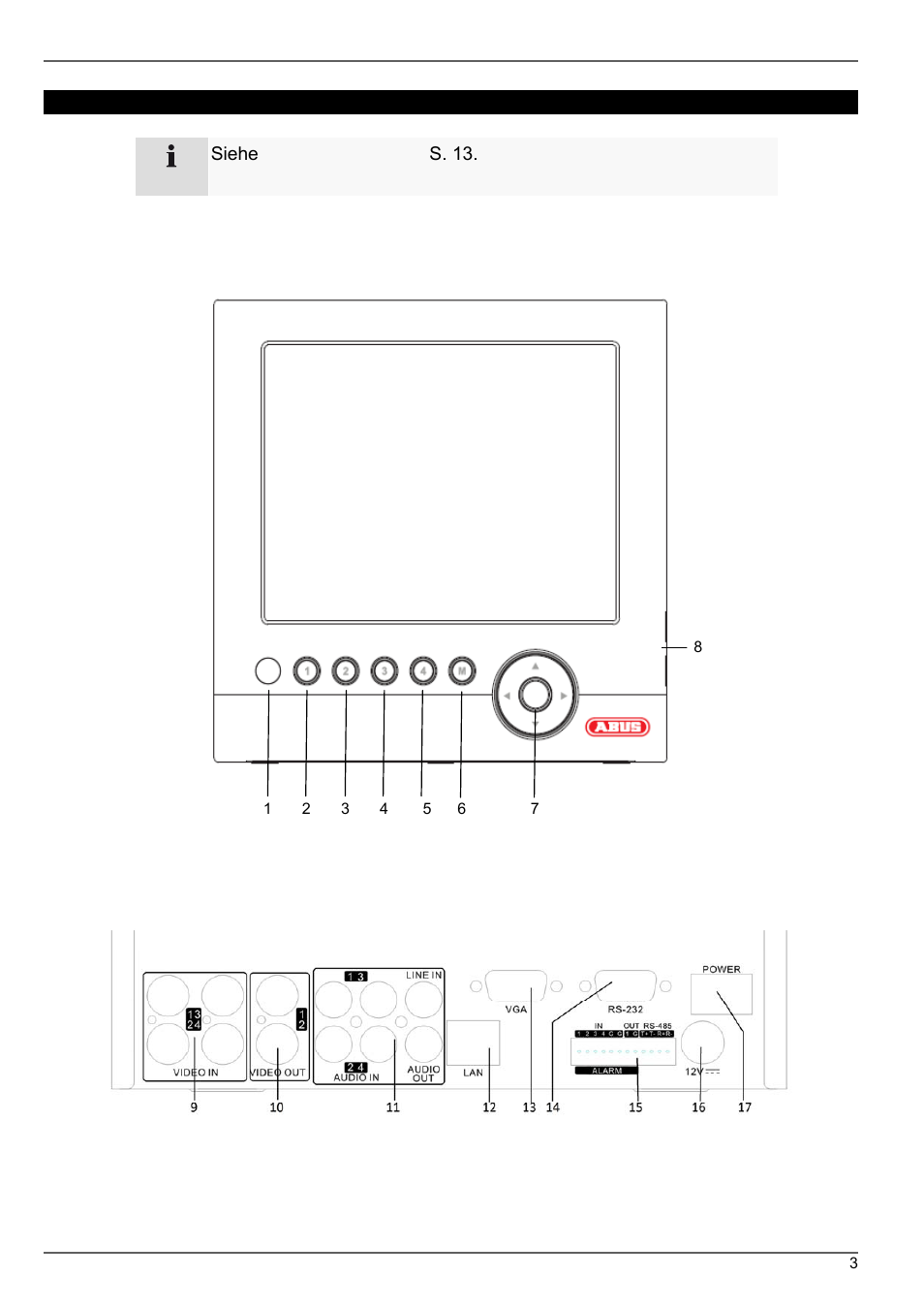 Geräteübersicht | ABUS TVVR20001 User Manual | Page 3 / 313