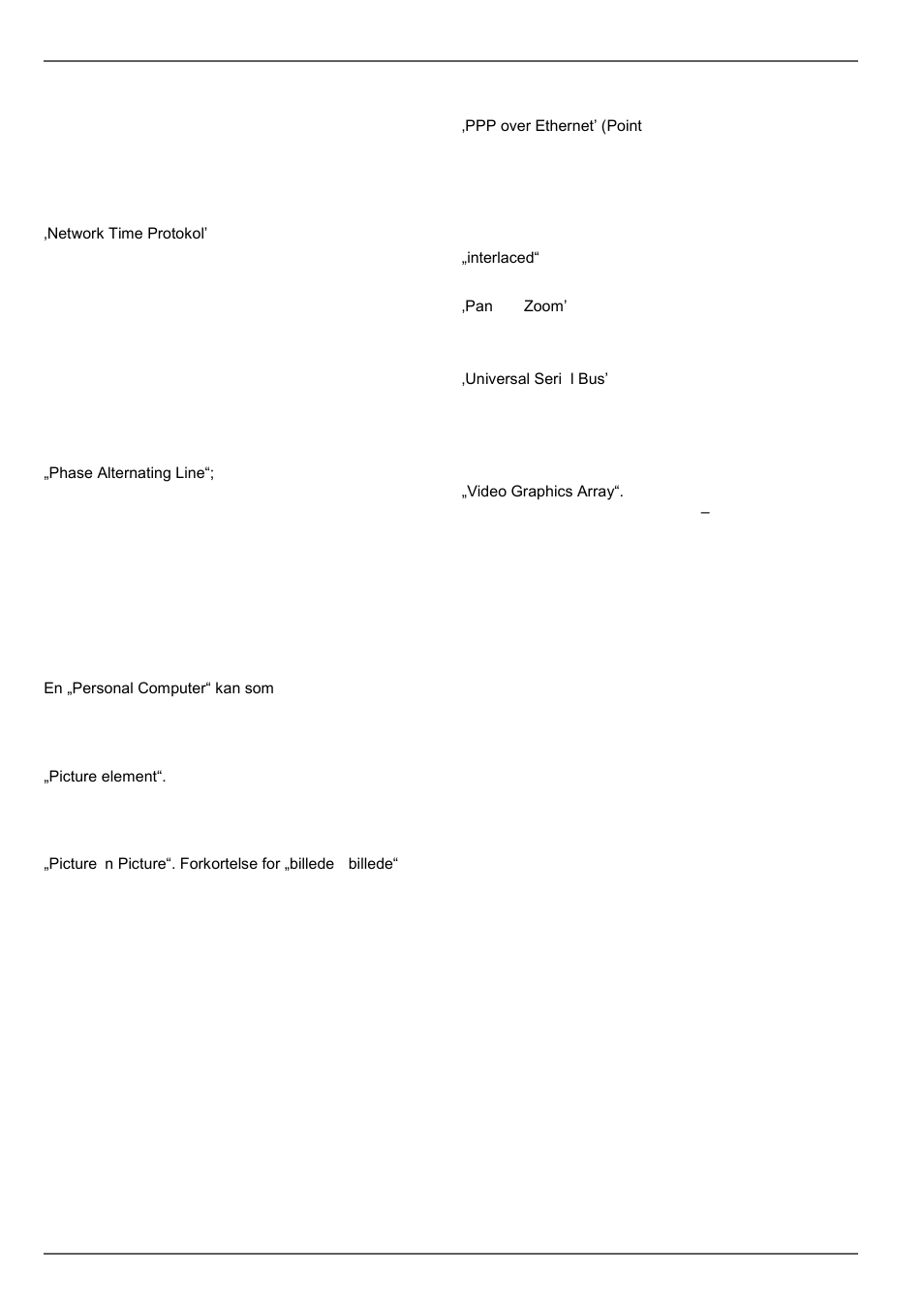 Ordliste | ABUS TVVR20001 User Manual | Page 311 / 313