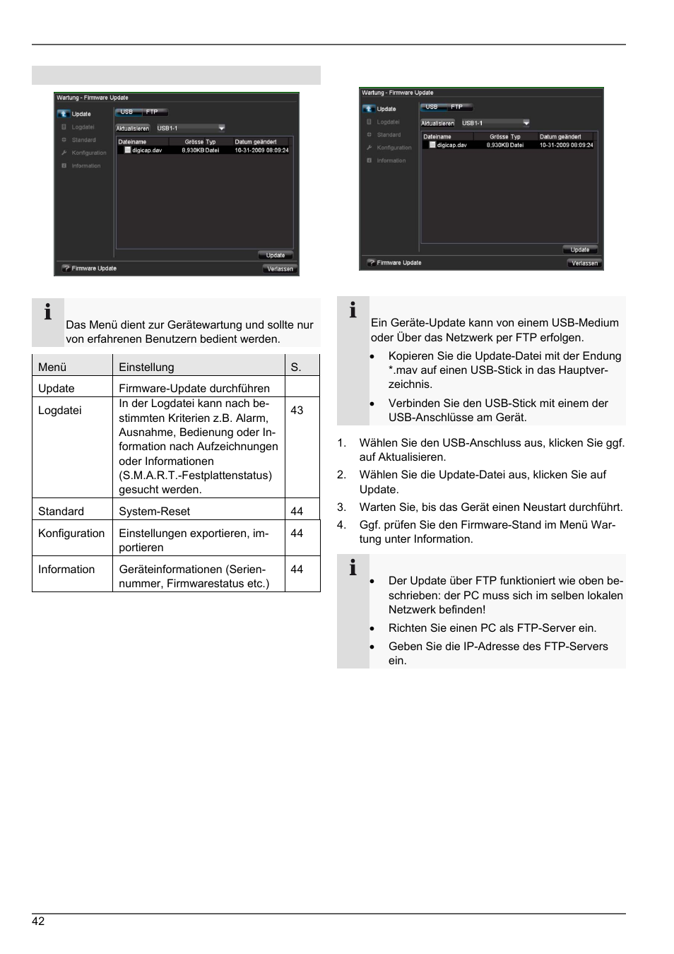 Gerät updaten | ABUS TVVR20001 User Manual | Page 42 / 313