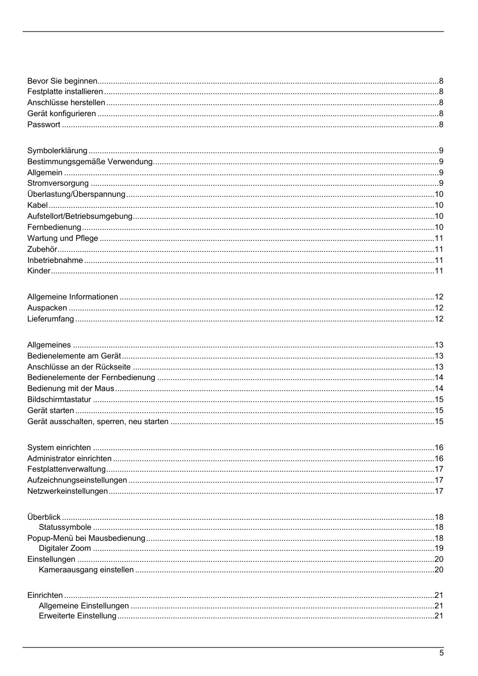 ABUS TVVR20001 User Manual | Page 5 / 313