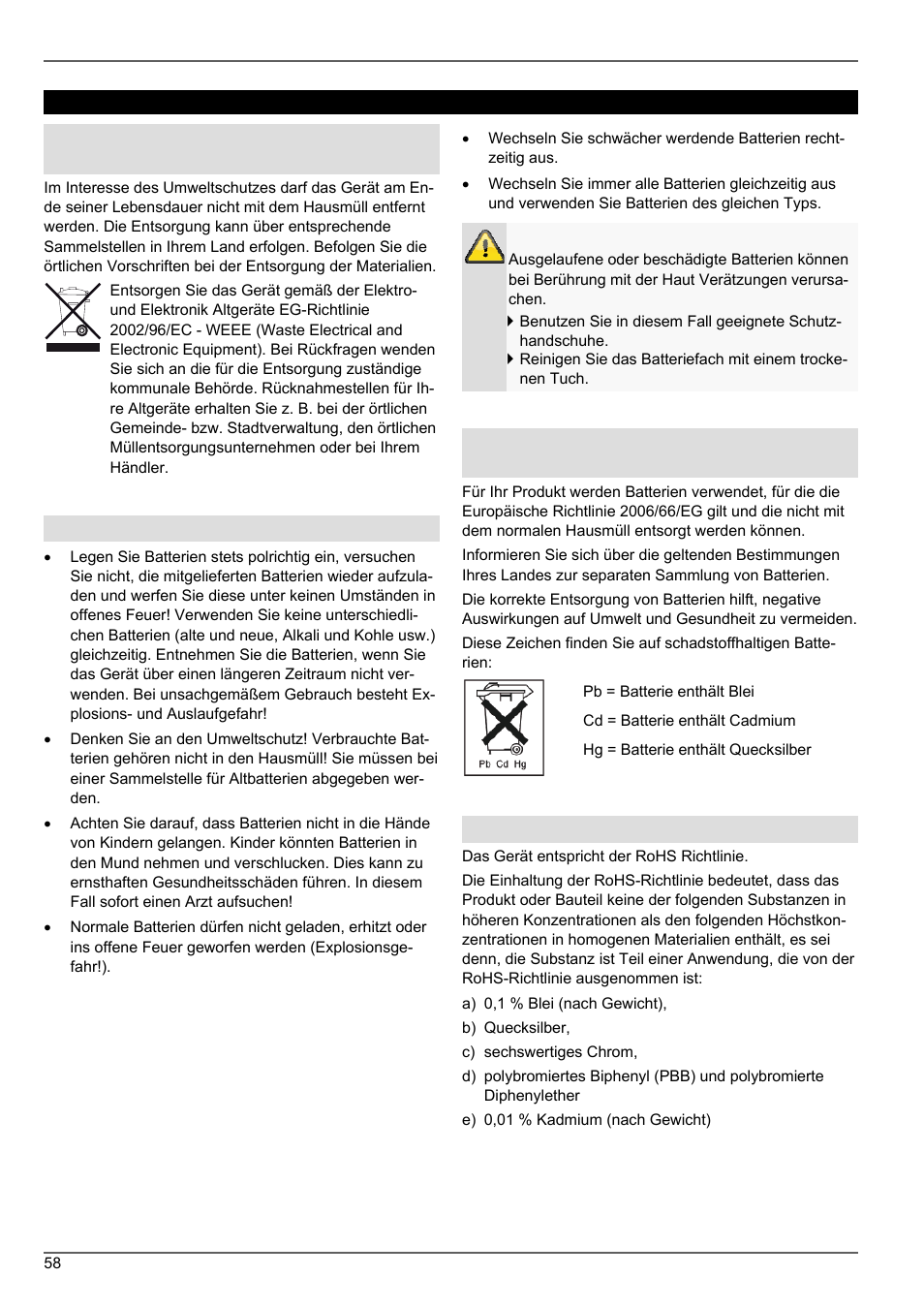 Entsorgen | ABUS TVVR20001 User Manual | Page 58 / 313