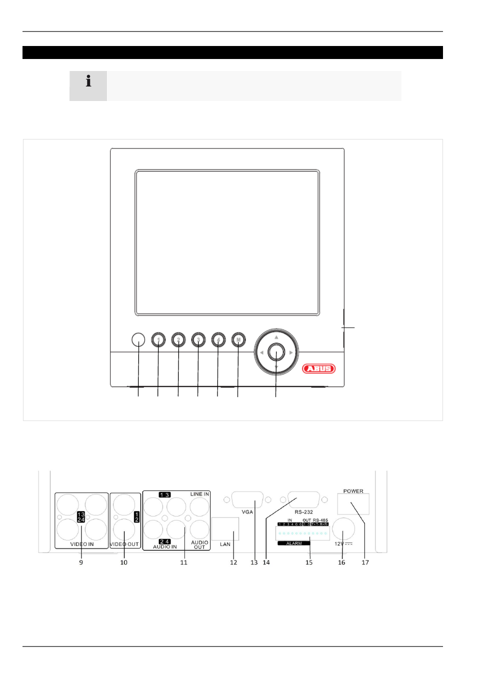 Device overview | ABUS TVVR20001 User Manual | Page 65 / 313