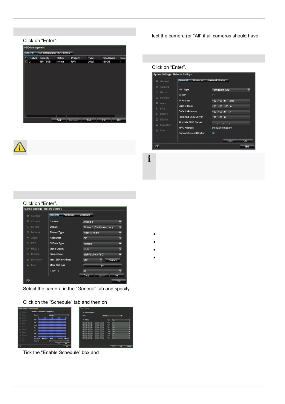 Setup wizard, Hdd management, Record settings | Network settings | ABUS TVVR20001 User Manual | Page 79 / 313