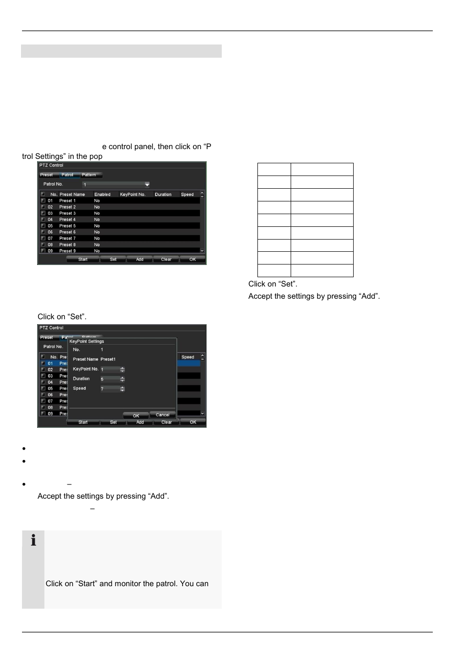 Call a tour set in the ptz-camera, Ptz control, Tour settings | ABUS TVVR20001 User Manual | Page 89 / 313