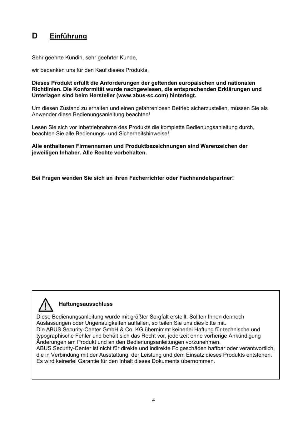 ABUS TVCC20000-TVCC20541 User Manual | Page 4 / 58