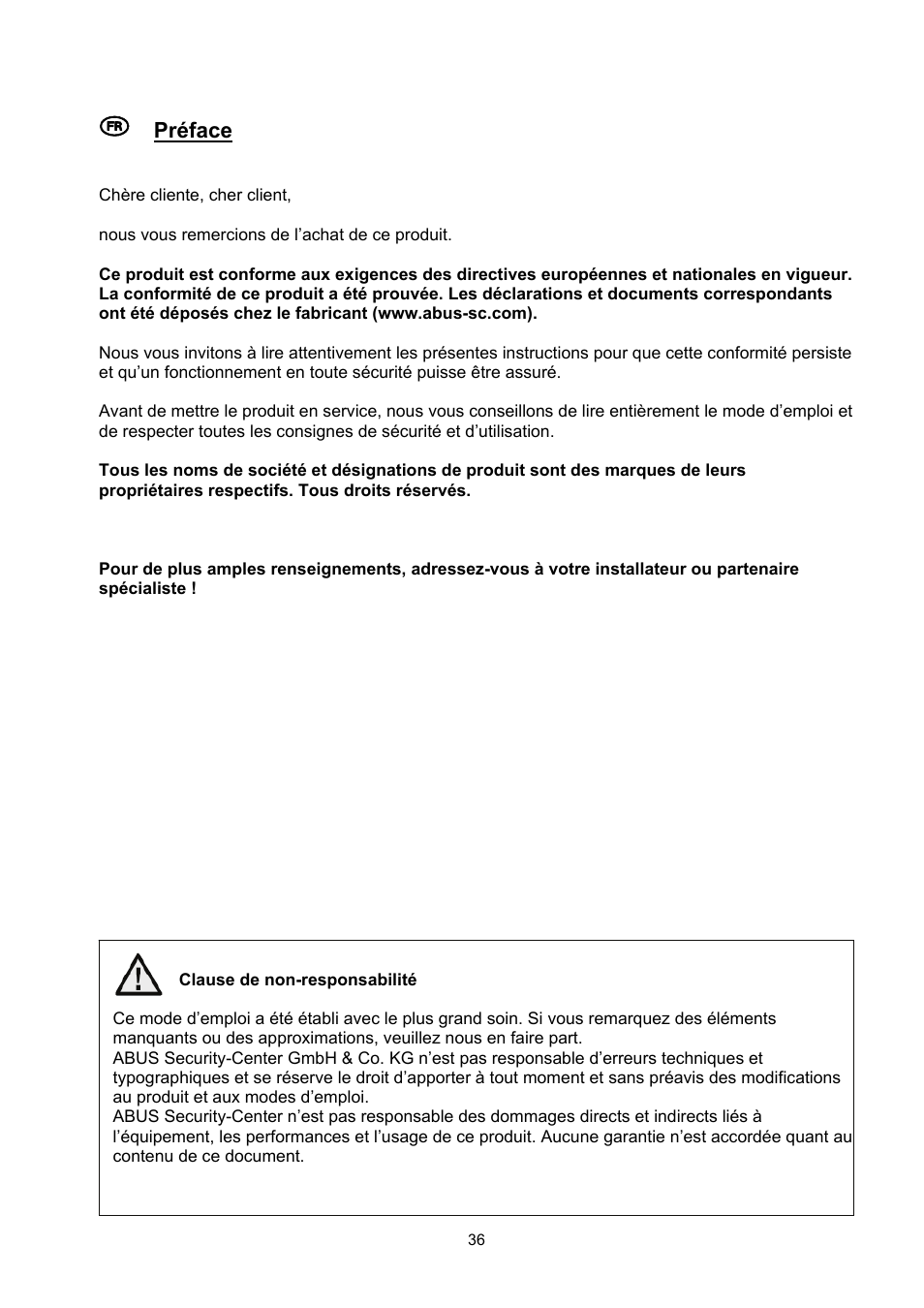 ABUS TVCC50511 User Manual | Page 36 / 82