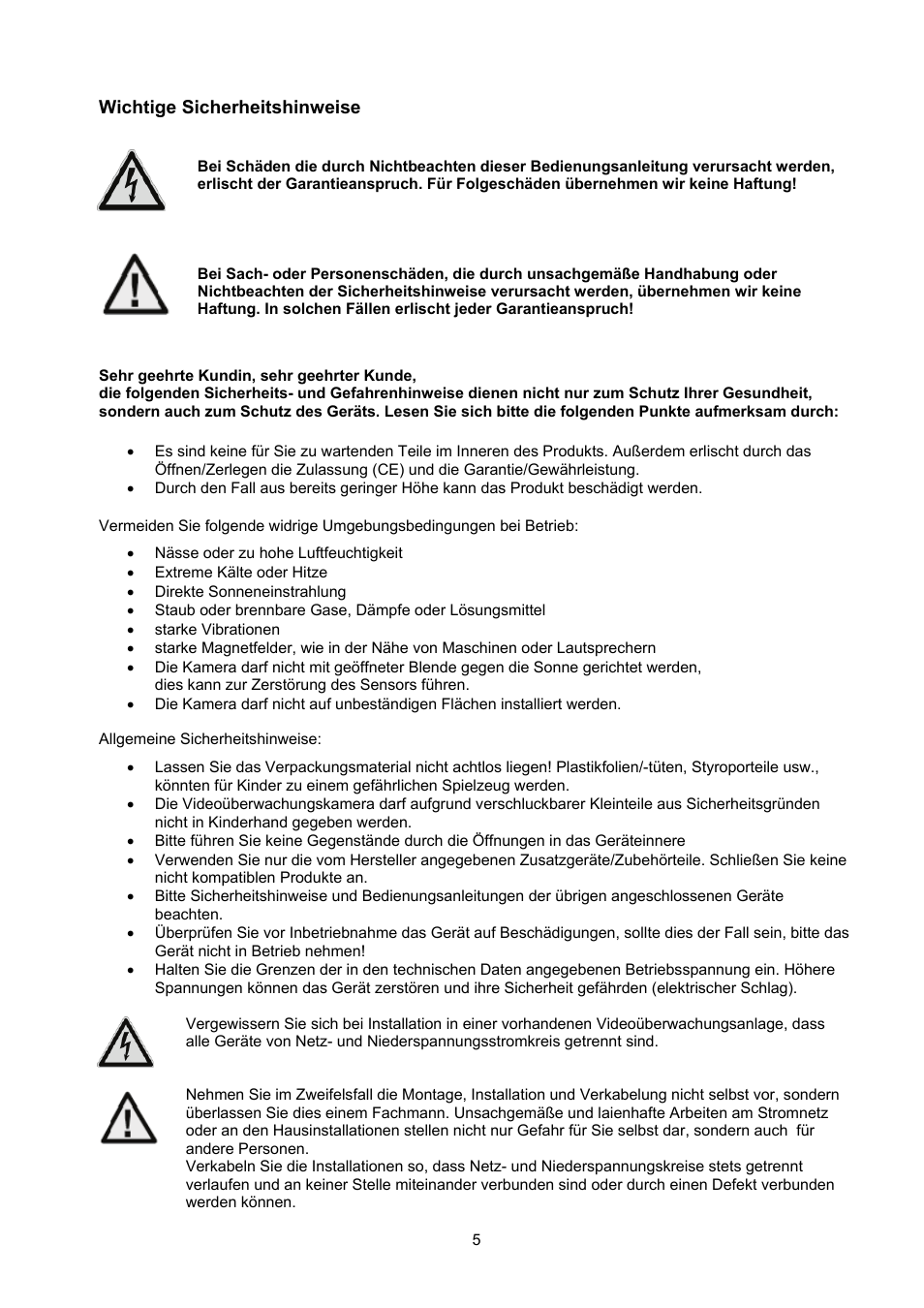 ABUS TVCC50030 User Manual | Page 5 / 102