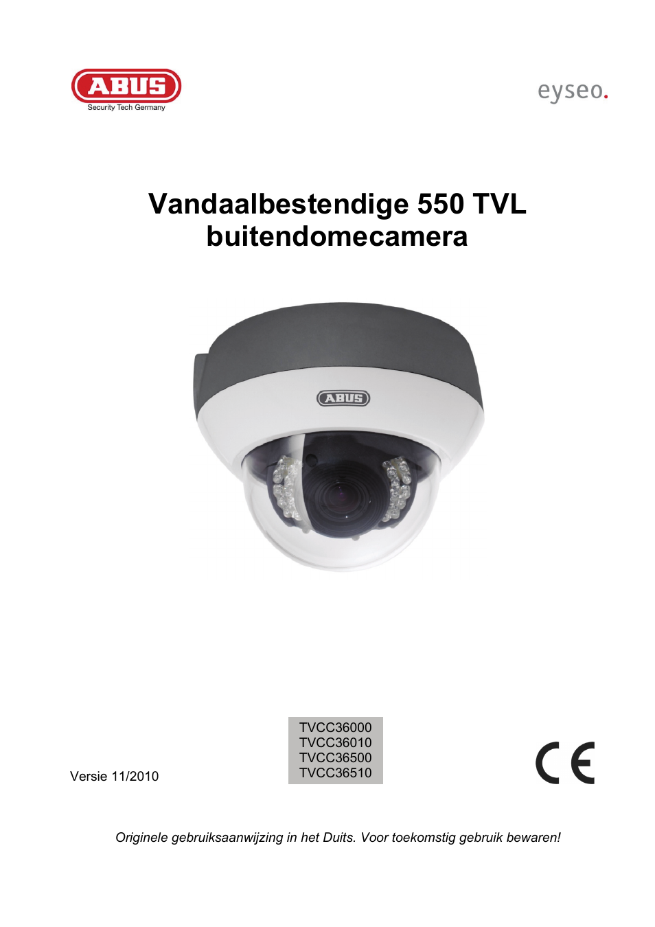 Vandaalbestendige 550 tvl buitendomecamera | ABUS TVCC36510 User Manual | Page 39 / 62
