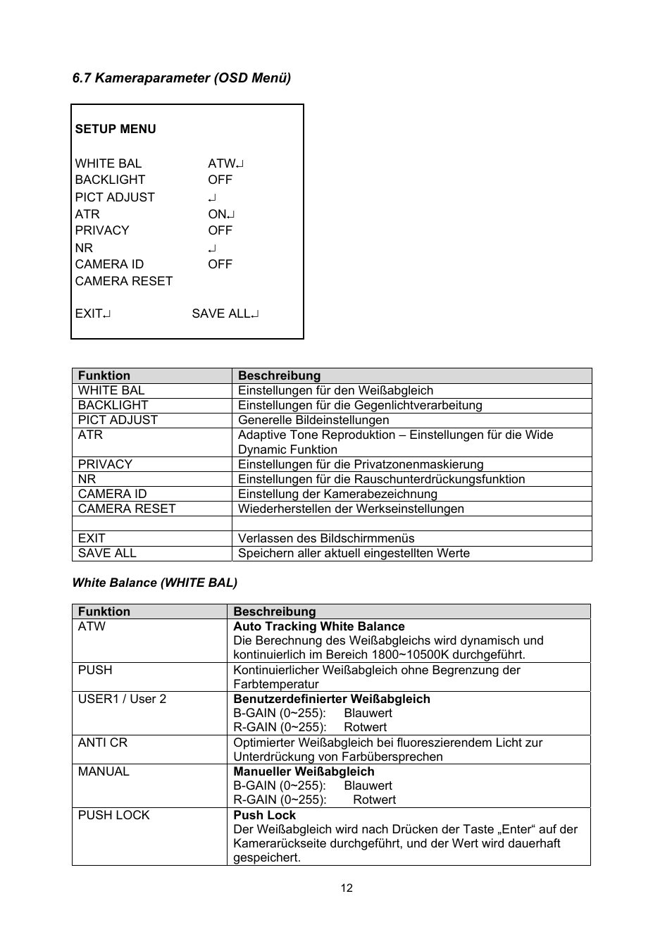 ABUS TVCC71000 User Manual | Page 12 / 82