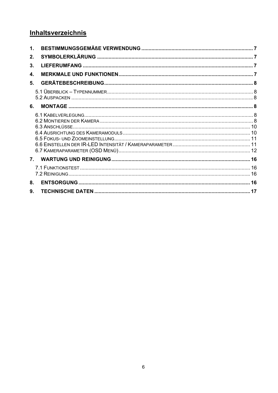 ABUS TVCC71000 User Manual | Page 6 / 82