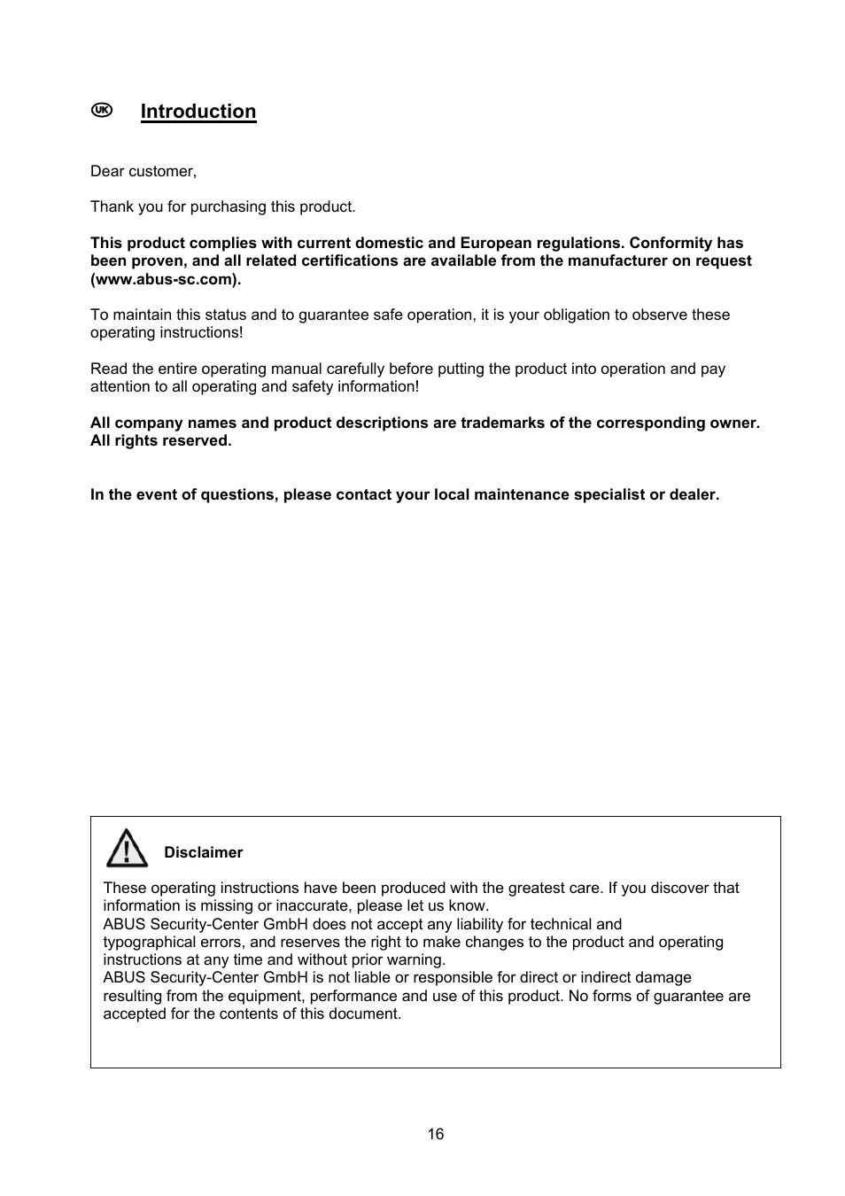 ABUS TVHD40000 User Manual | Page 16 / 74
