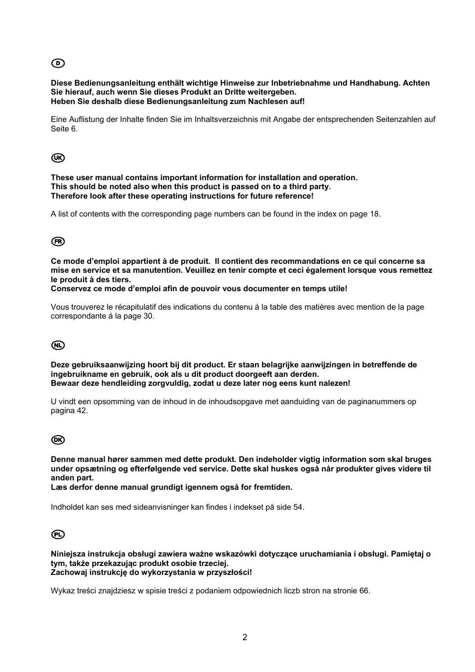 ABUS TVHD40000 User Manual | Page 2 / 74