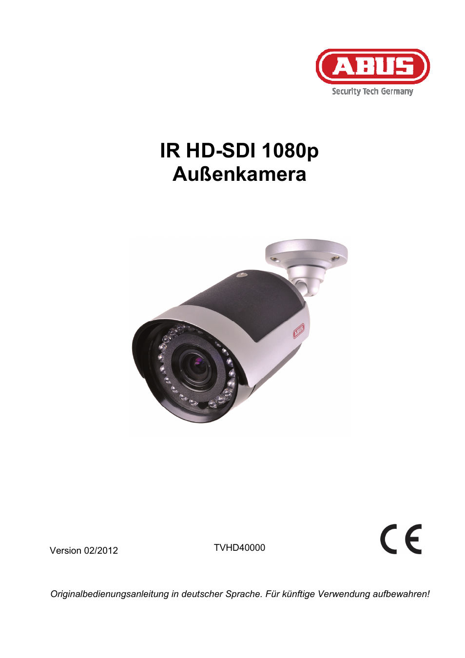 Ir hd-sdi 1080p außenkamera | ABUS TVHD40000 User Manual | Page 3 / 74