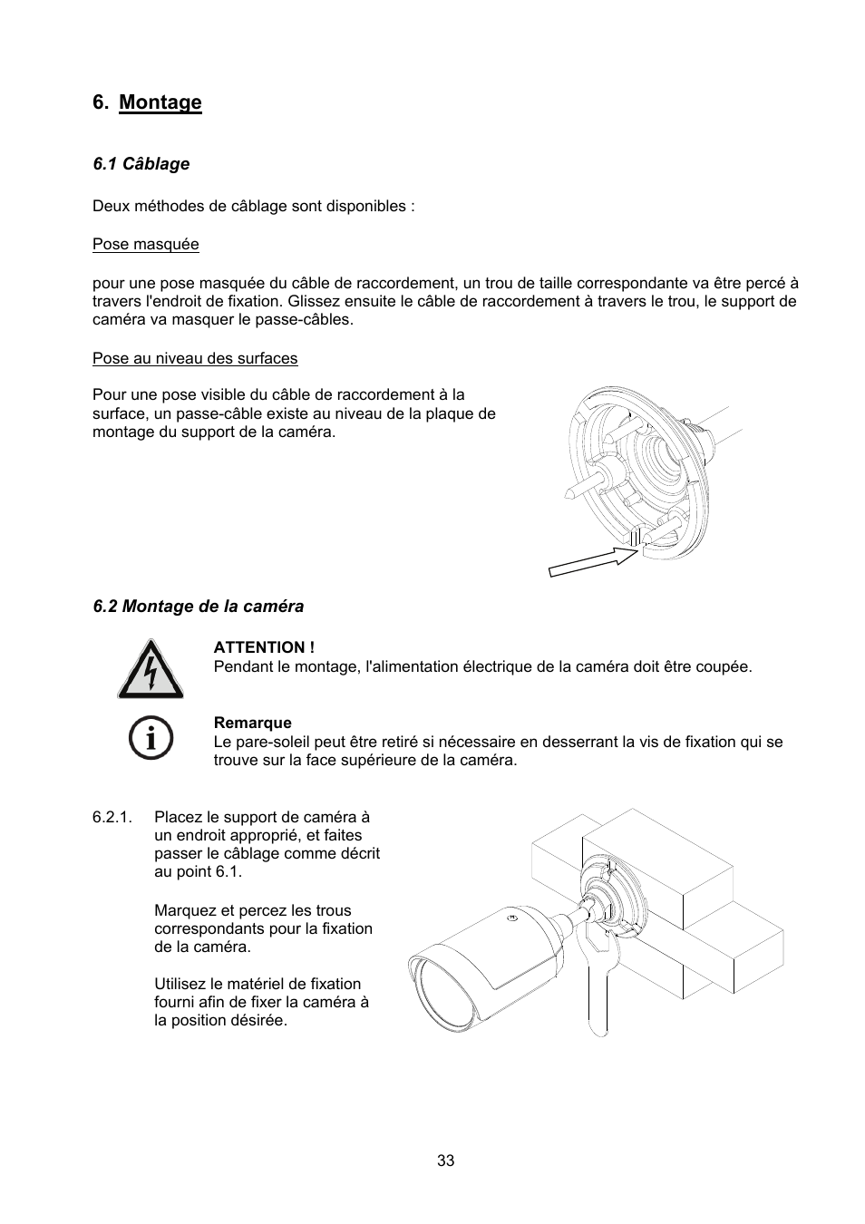 Montage | ABUS TVHD40000 User Manual | Page 33 / 74