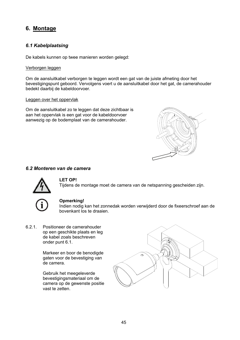 Montage | ABUS TVHD40000 User Manual | Page 45 / 74