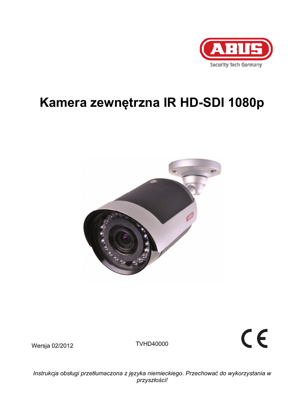 Kamera zewnętrzna ir hd-sdi 1080p | ABUS TVHD40000 User Manual | Page 63 / 74