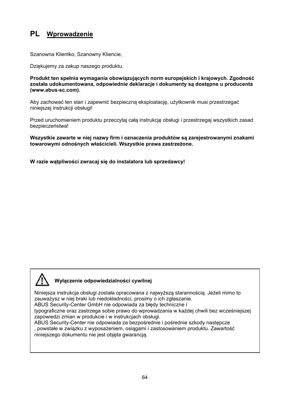 ABUS TVHD40000 User Manual | Page 64 / 74