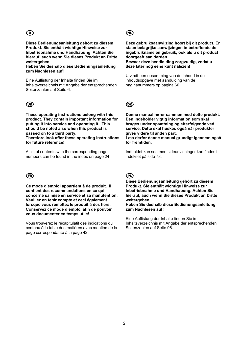 ABUS TVHD60010 User Manual | Page 2 / 111