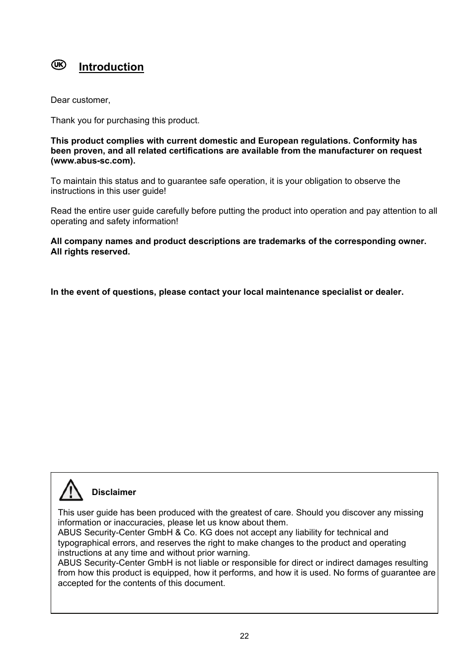 ABUS TVHD60010 User Manual | Page 22 / 111