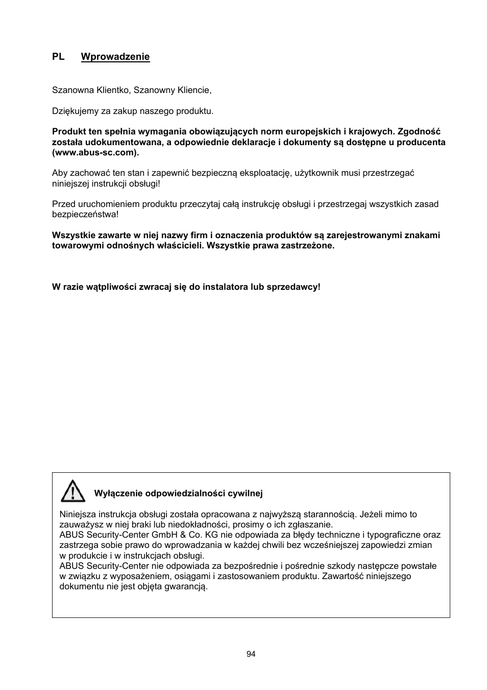 ABUS TVHD60010 User Manual | Page 94 / 111