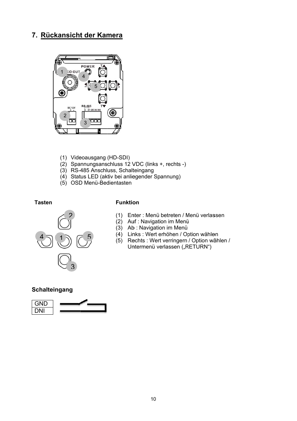 4 ckansicht, T der kam, Mera | ABUS TVHD51000 User Manual | Page 10 / 105