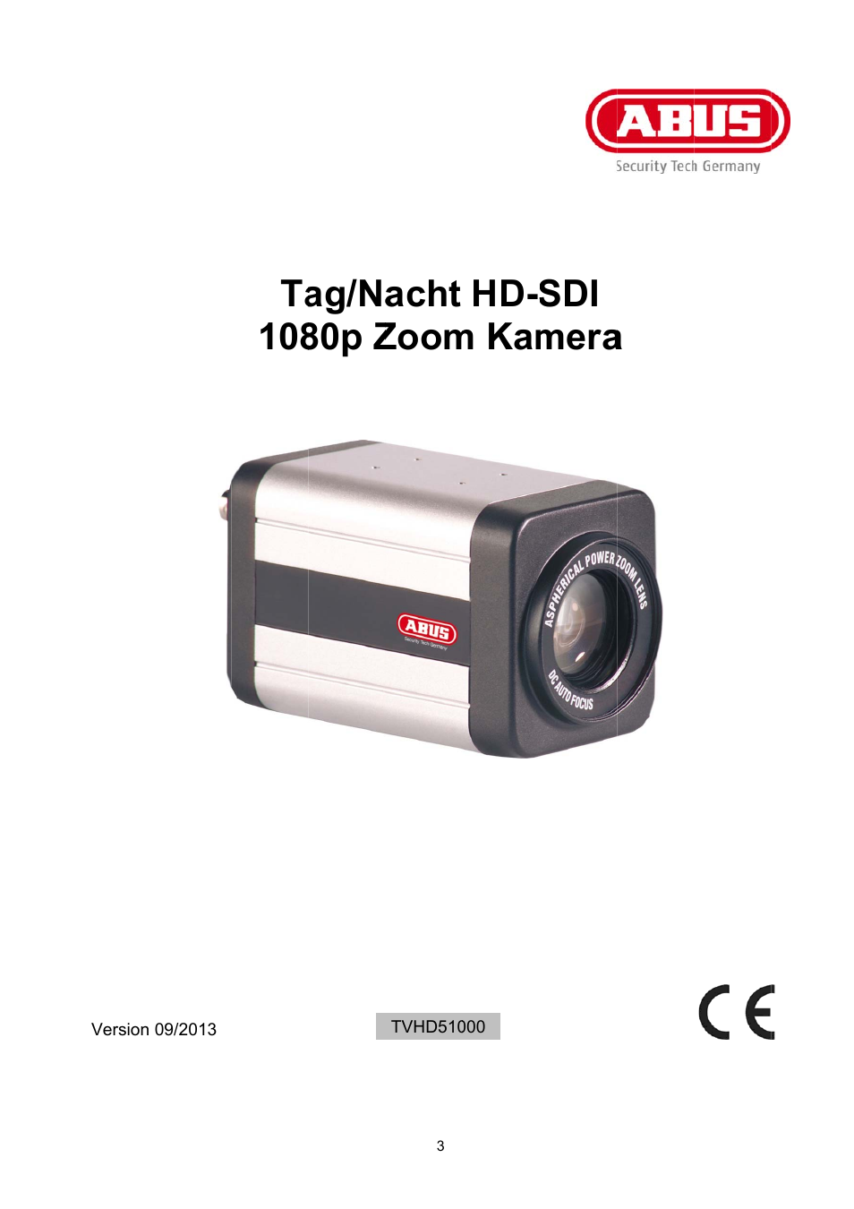 Ta 108, Ag/na 80p z, Acht zoom | Hd-s m kam, Sdi mera | ABUS TVHD51000 User Manual | Page 3 / 105
