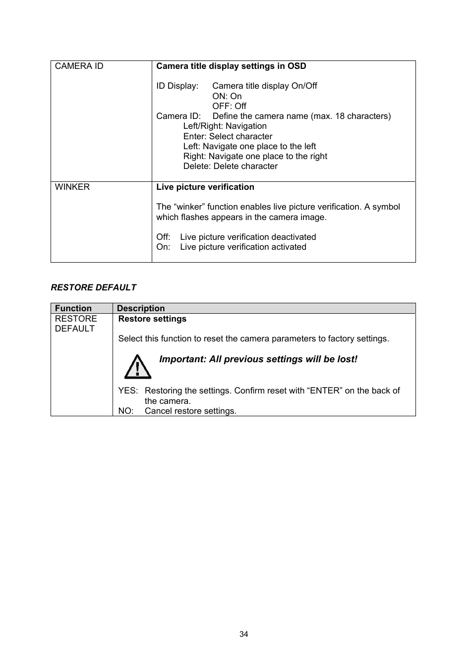 ABUS TVHD71000 User Manual | Page 34 / 106