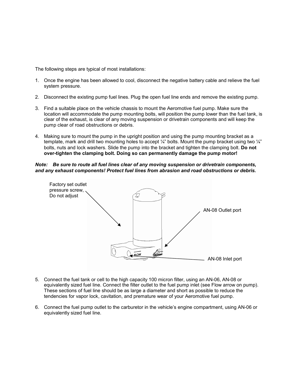 Aeromotive 11219 - H_0 FUEL PUMP - ORB-08 User Manual | Page 2 / 4