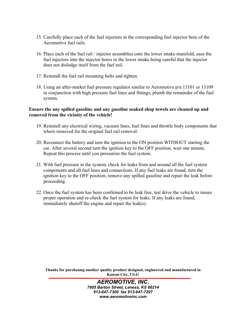 Aeromotive, inc | Aeromotive 14106 - 01-05 GM LS6 FUEL RAIL KIT User Manual | Page 3 / 4