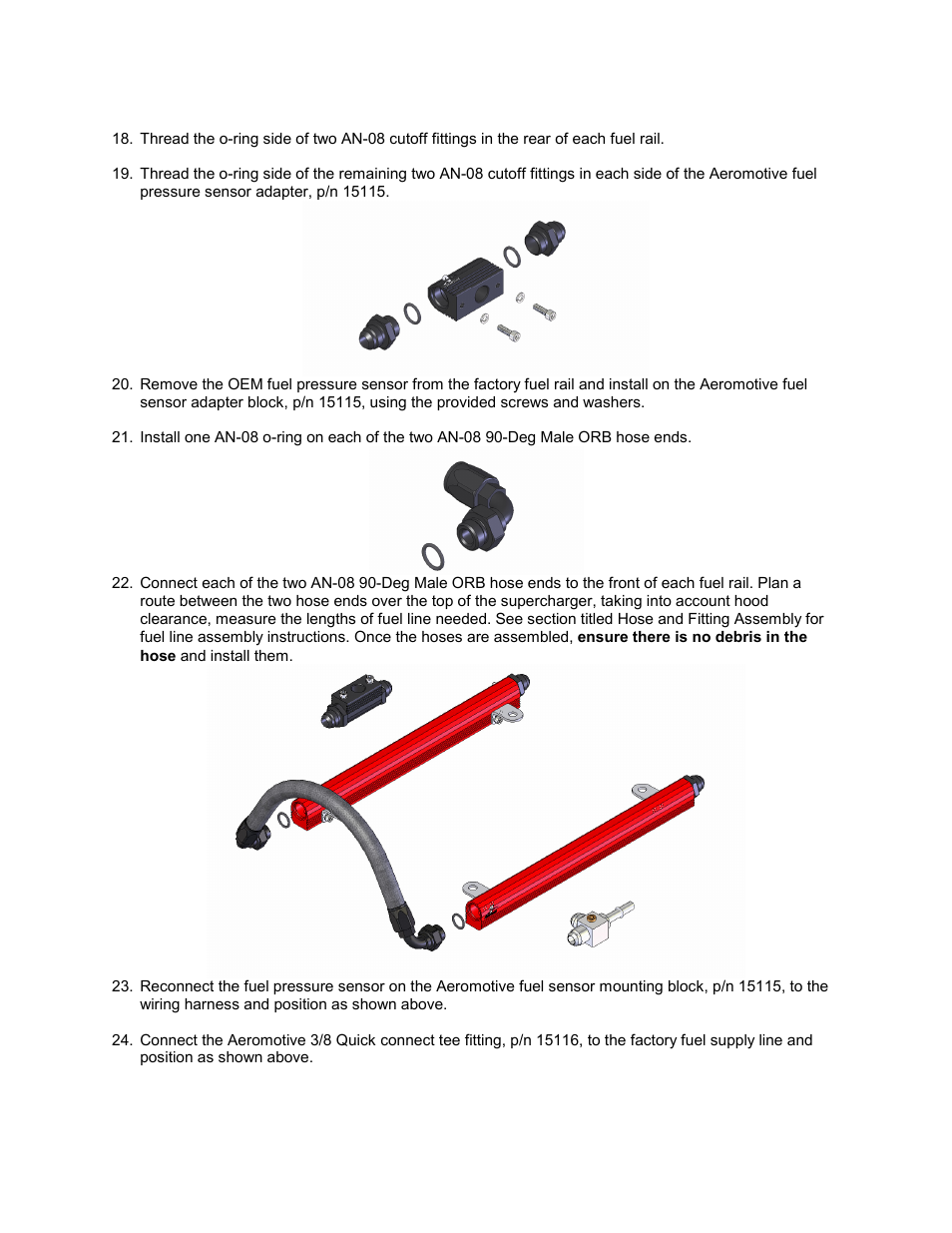 Aeromotive 14145 - 07-09 5.4L GT500 FUEL RAIL SYSTEM User Manual | Page 3 / 8