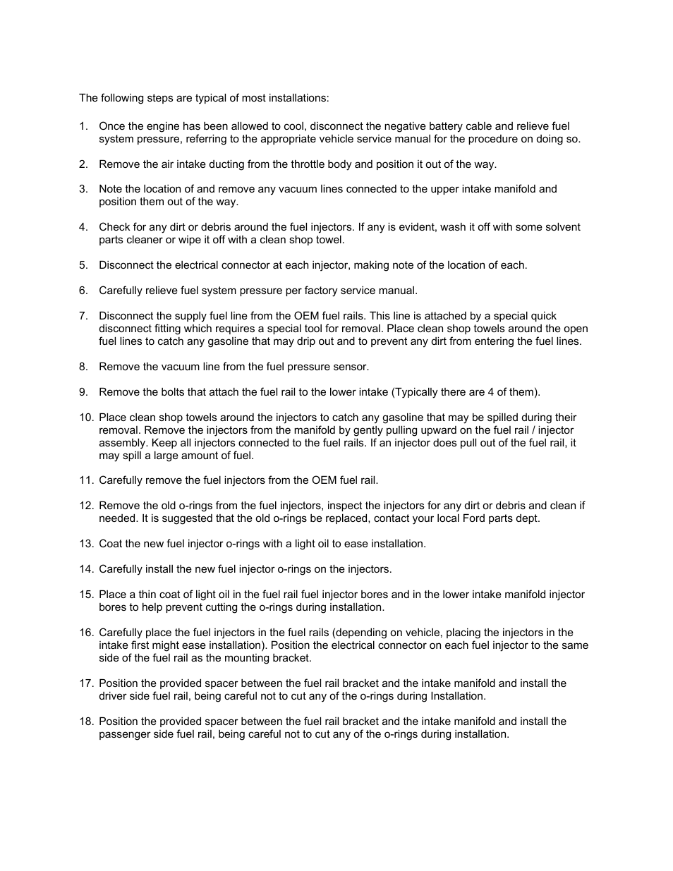 Aeromotive 14122 - 98 1_2-04 4.6L DOHC COBRA FUEL RAIL SYSTEM User Manual | Page 2 / 8