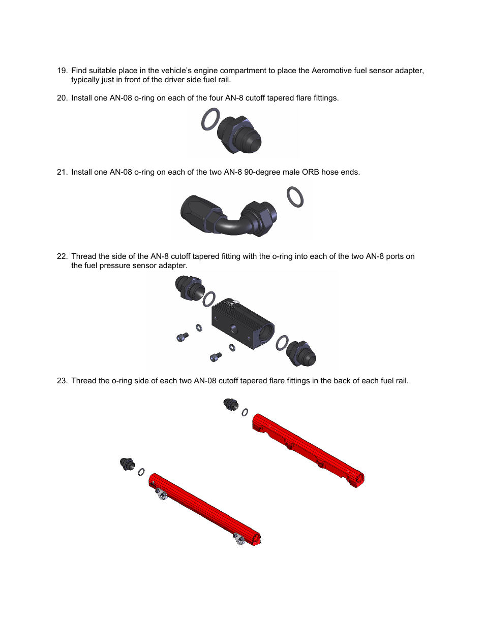 Aeromotive 14122 - 98 1_2-04 4.6L DOHC COBRA FUEL RAIL SYSTEM User Manual | Page 3 / 8