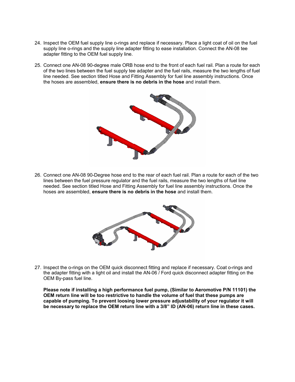 Aeromotive 14120 - 96-98 1_2 4.6L DOHC COBRA FUEL RAIL SYSTEM User Manual | Page 4 / 8