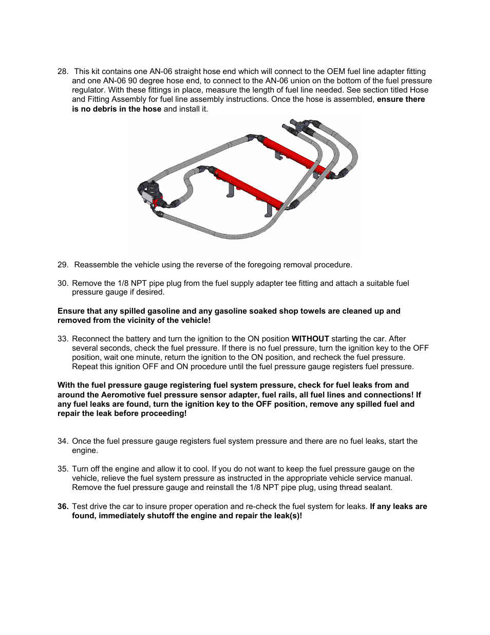 Aeromotive 14120 - 96-98 1_2 4.6L DOHC COBRA FUEL RAIL SYSTEM User Manual | Page 5 / 8
