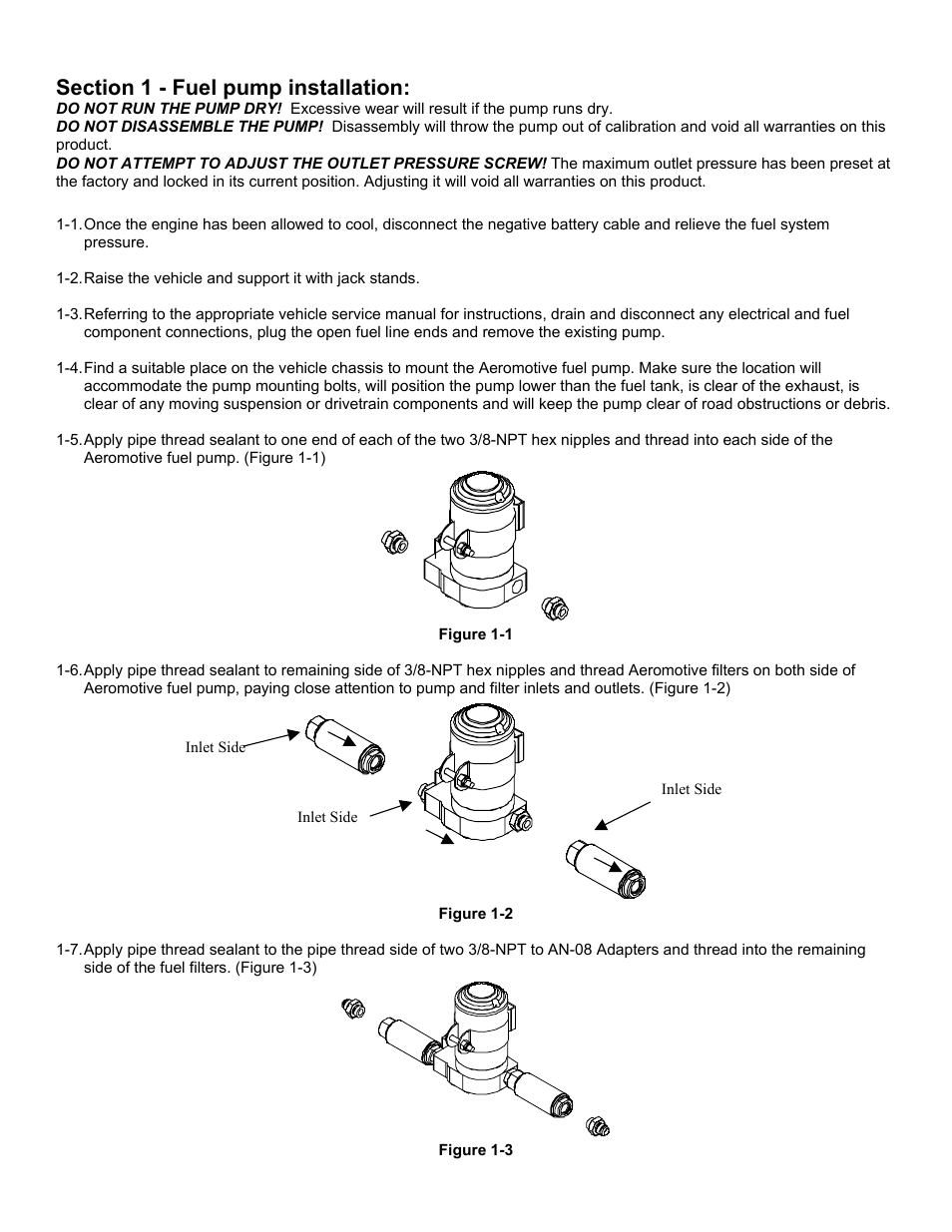 Aeromotive 17201 - SS CARBURETED FUEL SYSTEM User Manual | Page 2 / 10