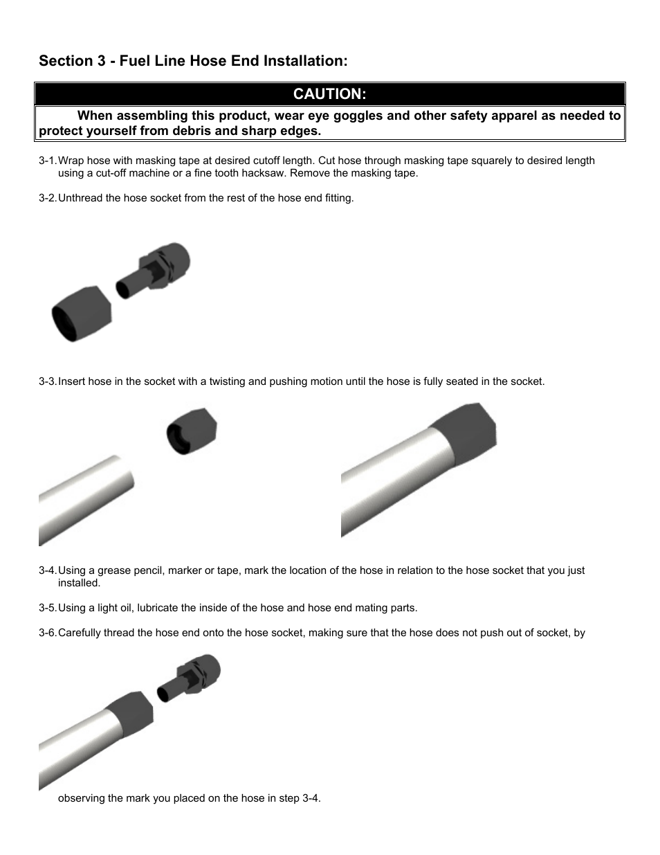 Caution | Aeromotive 17201 - SS CARBURETED FUEL SYSTEM User Manual | Page 6 / 10