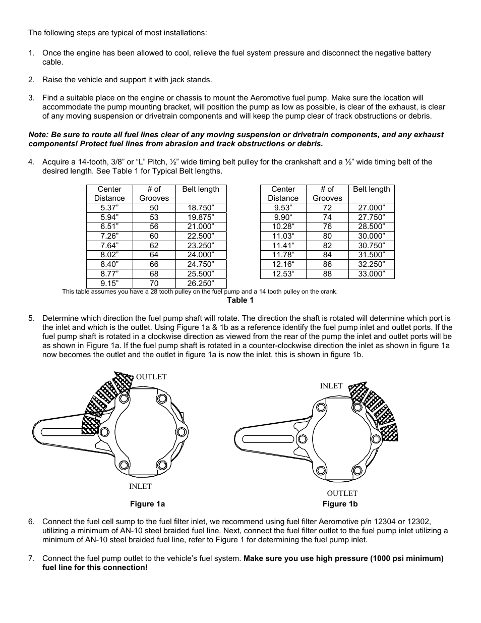 Aeromotive 17140 - BELT DRIVE PUMP KIT User Manual | Page 2 / 4