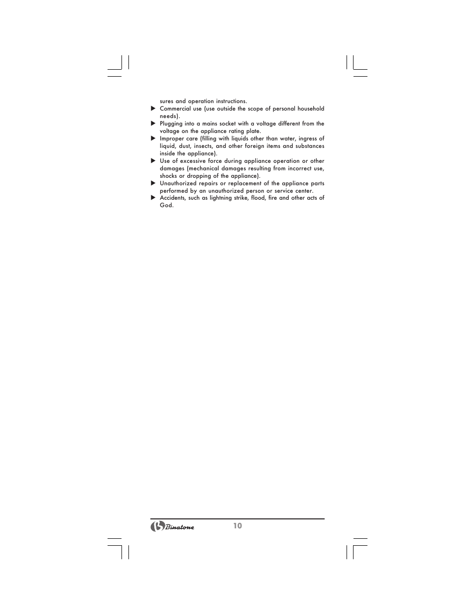 Binatone MGR-3030 User Manual | Page 10 / 36
