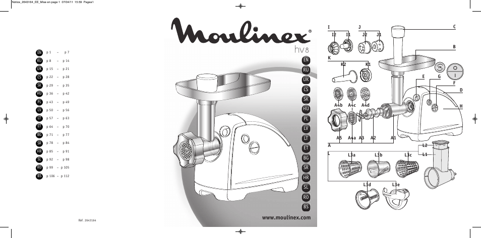 Moulinex HV8 ME645 User Manual | 120 pages