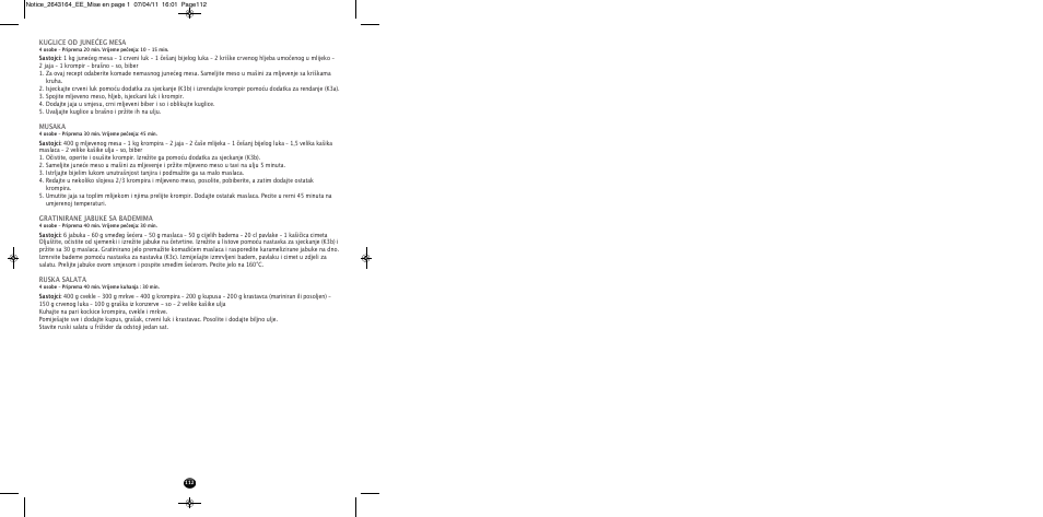 Moulinex HV8 ME645 User Manual | Page 115 / 120