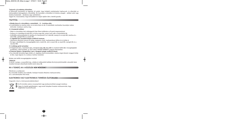 Moulinex HV8 ME645 User Manual | Page 43 / 120