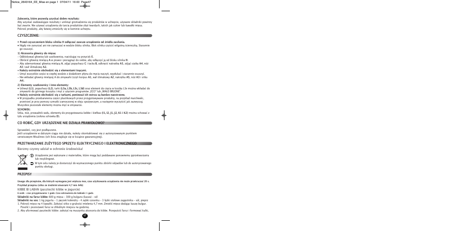 Moulinex HV8 ME645 User Manual | Page 50 / 120